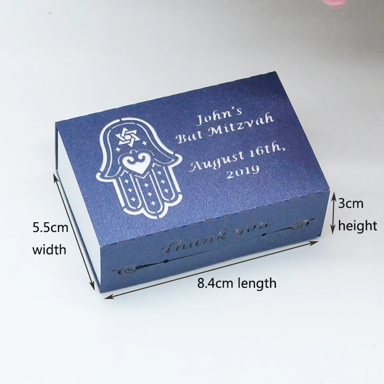 Персонализированные лазерная резка бар мицва и летучая мышь мицва ящики