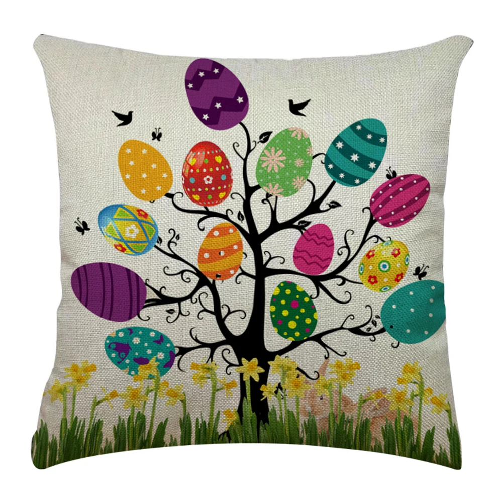 Пасхальное яйцо милый Чехол на подушку со скрытой молнией для дома автомобиля