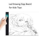 Приглушаемая Светодиодная доска для рисования, детские игрушки, 3 уровня, эскиз размера A5, обучение рисованию, обучающая игрушка