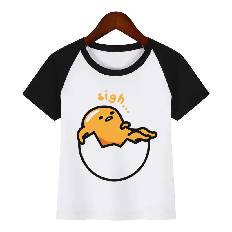 

Children Summer T Shirt Gudetam Japan Hot Anime Lazy Egg Yolk Anime Print T-Shirts Boys Girls Cotton Tops Kids Fashion Tshirt