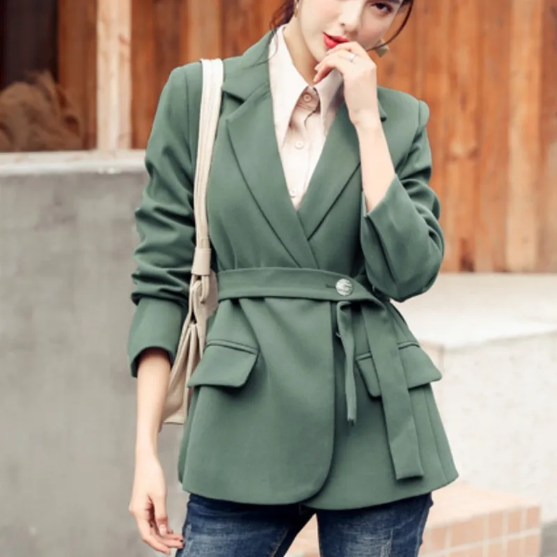Женская Офисная куртка весенне осенний Женский блейзер приталенный женский