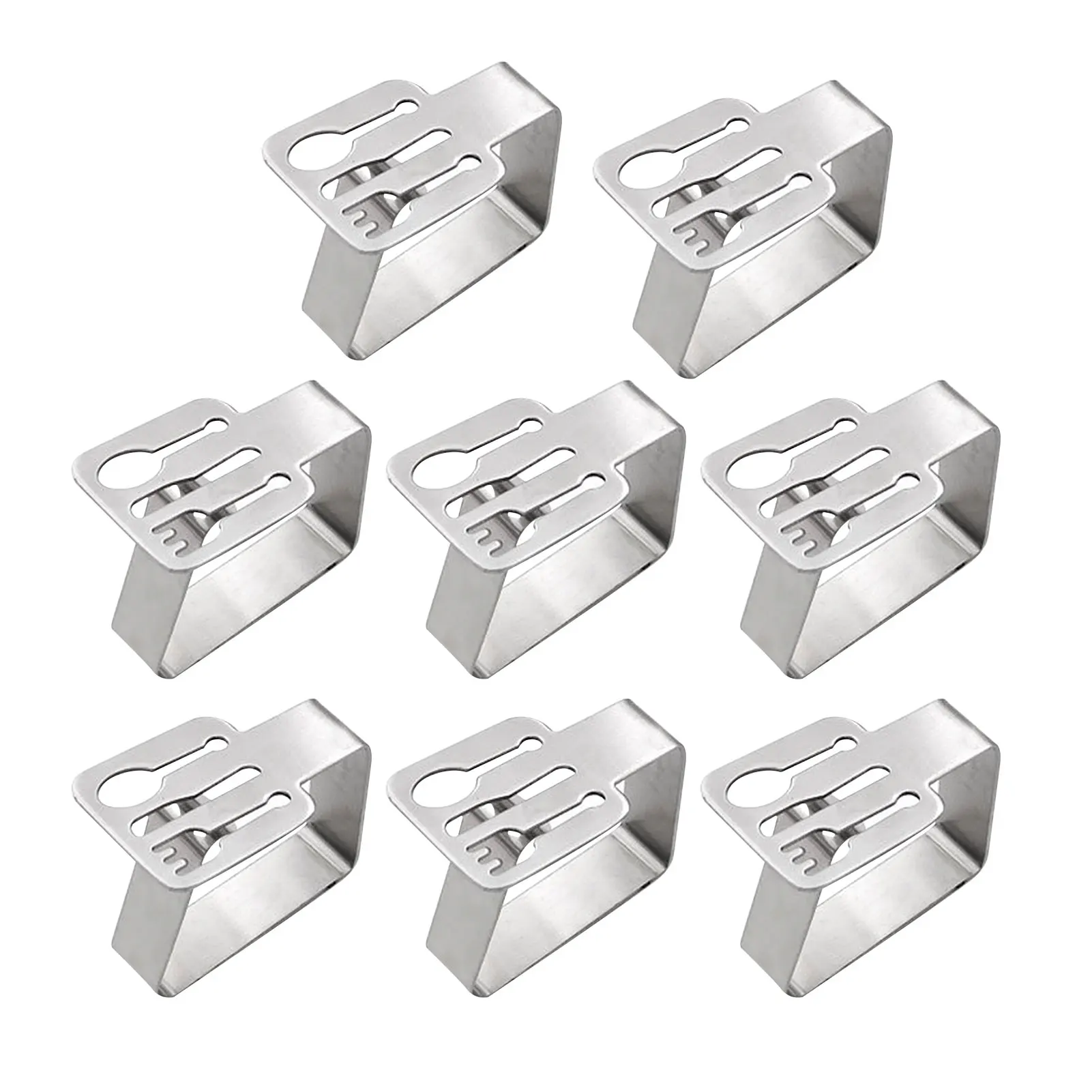 

8pcs/pack Tablecloth Clip DIY Holder BBQ Thickened Picnic Home For Outdoor Tables Wedding Stainless Steel Party Decorative Clamp