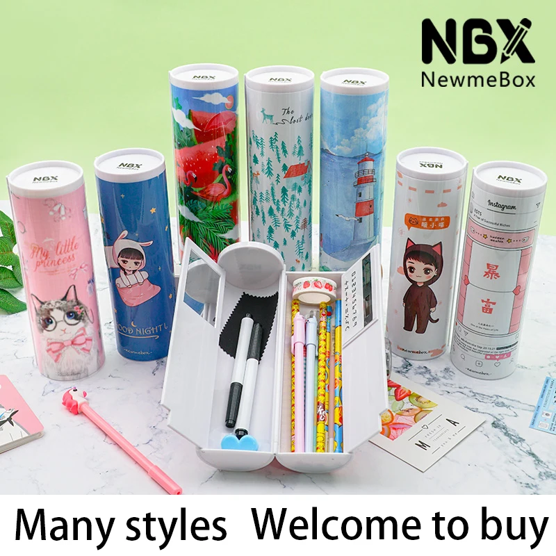 Футляр для карандашей инновационные Канцтовары шт. с рисунком кота и пингвина |