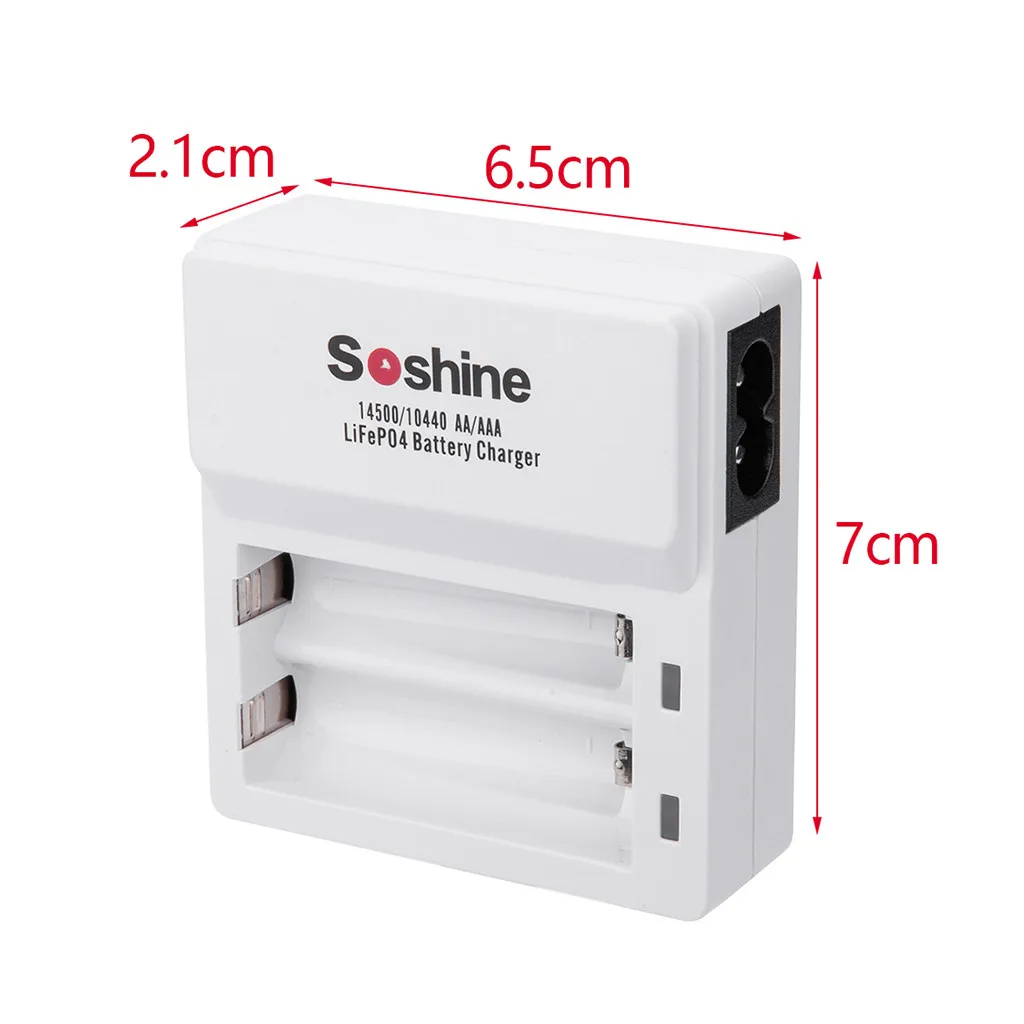 Soshine Смарт Зарядное устройство для Li FePO4 14500 10440 металл гидридных или никель AA AAA
