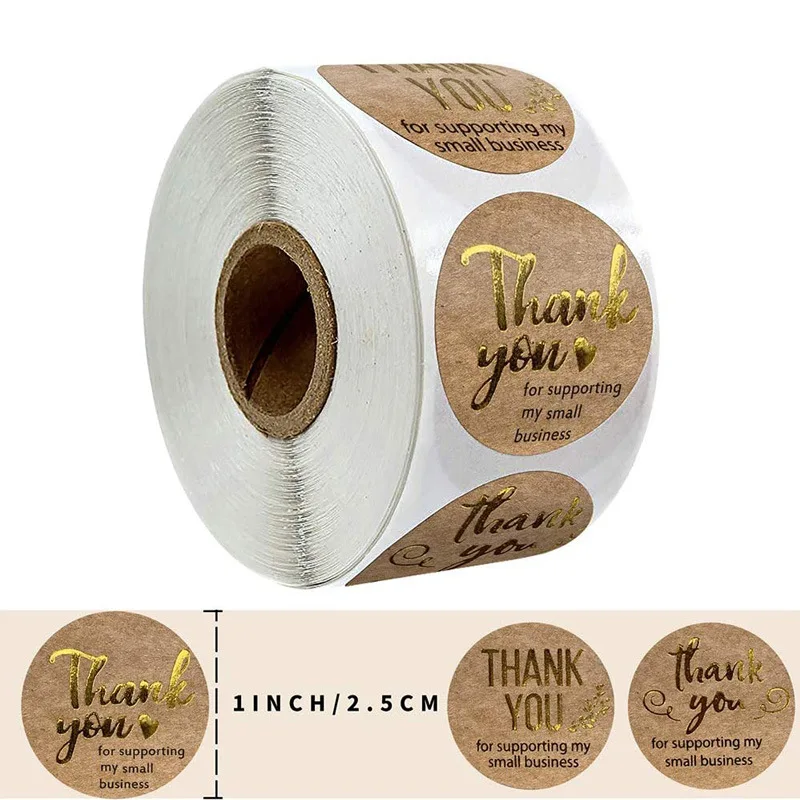 13 типов 500 шт. &quotспасибо за поддержку моего маленького бизнеса&quot Розовые крафт