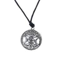 movie jewelry wholesale viking supernatural necklace dean sam winchester pentagram pentacle runes wicca silver color pendant amu