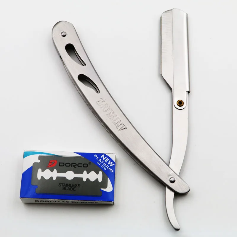 Мужские стальные бритвы с прямым лезвием складной нож для бритья инструменты