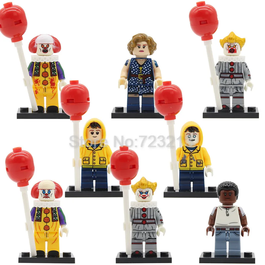 Фильм это фигурка Одиночная Pennywise Stephen King's It Beverly Marsh Джордж Mike Hanlon модель клоуна строительные блоки кирпичи игрушки