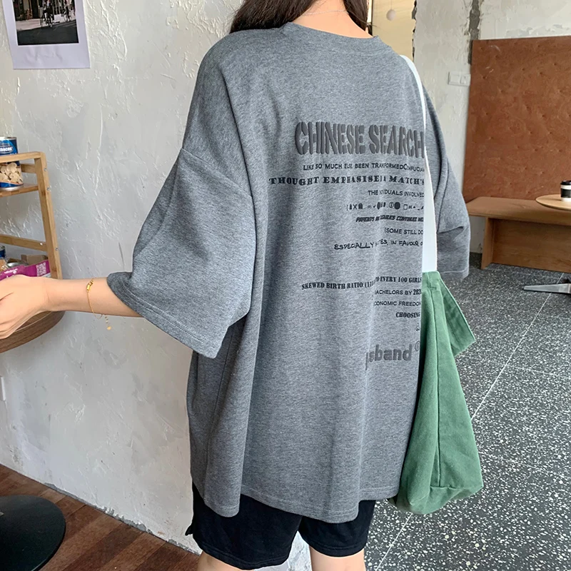 

Европейская и американская футболка в стиле хип-хоп с коротким рукавом женская Свободная модная футболка в Корейском стиле в стиле Ins в стил...