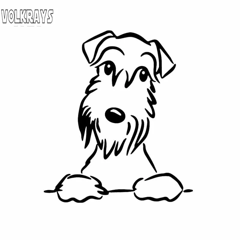 Забавная Автомобильная наклейка Volkrays аксессуары для милого шнауцера