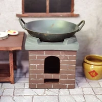 1pc dollhouse miniature stove wok mini furniture ceramic cooking dining toy craft ornaments