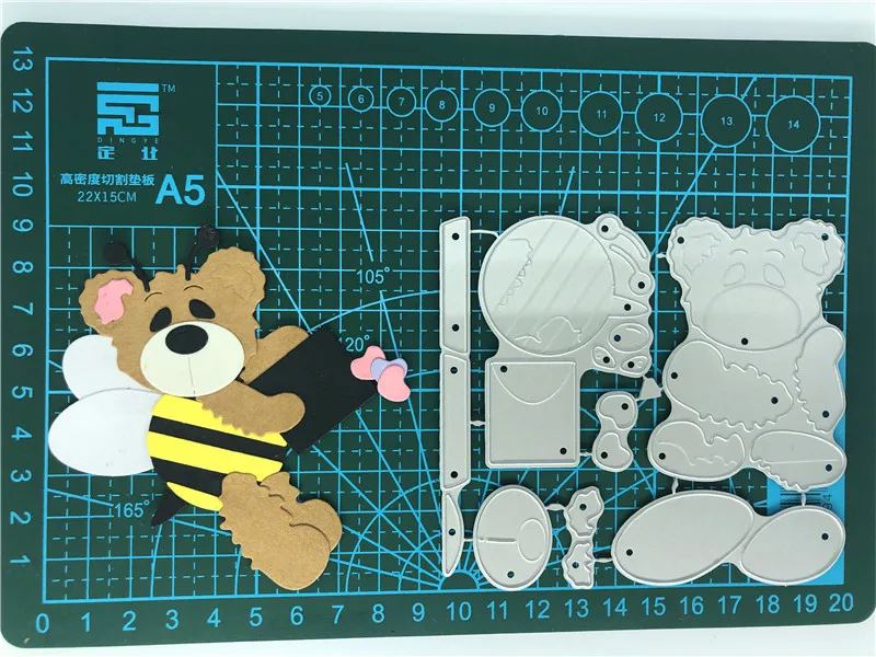 Пчела металлическая вырубная кукла для животных DIY Скрапбукинг Декоративные