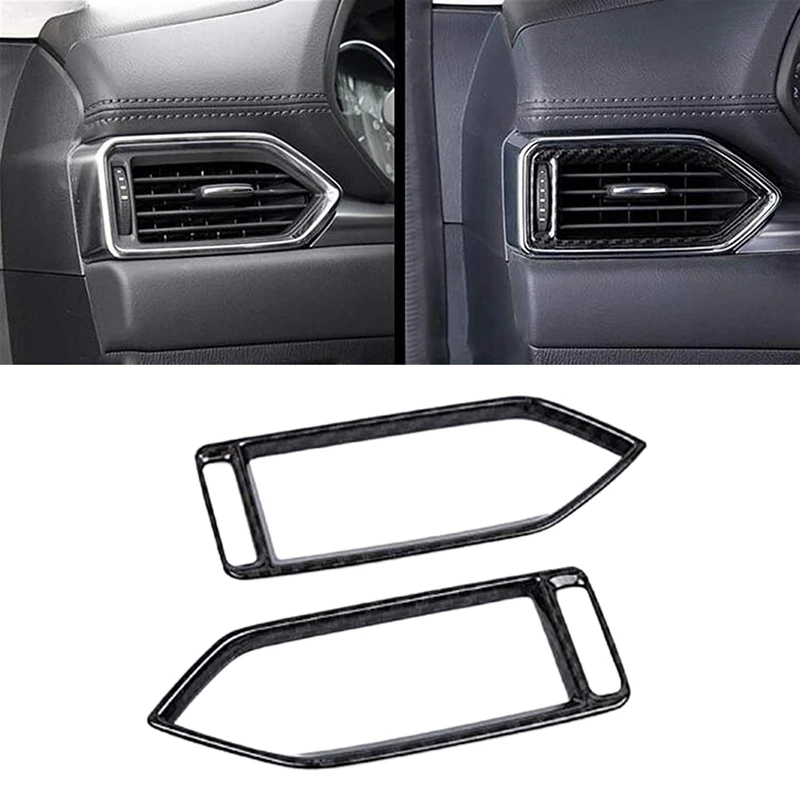 

2PCS Car Air Vent Cover Front Center Console Air Conditioning Outlet Panel Trim for Mazda CX-5 CX5 KF 2017-2020