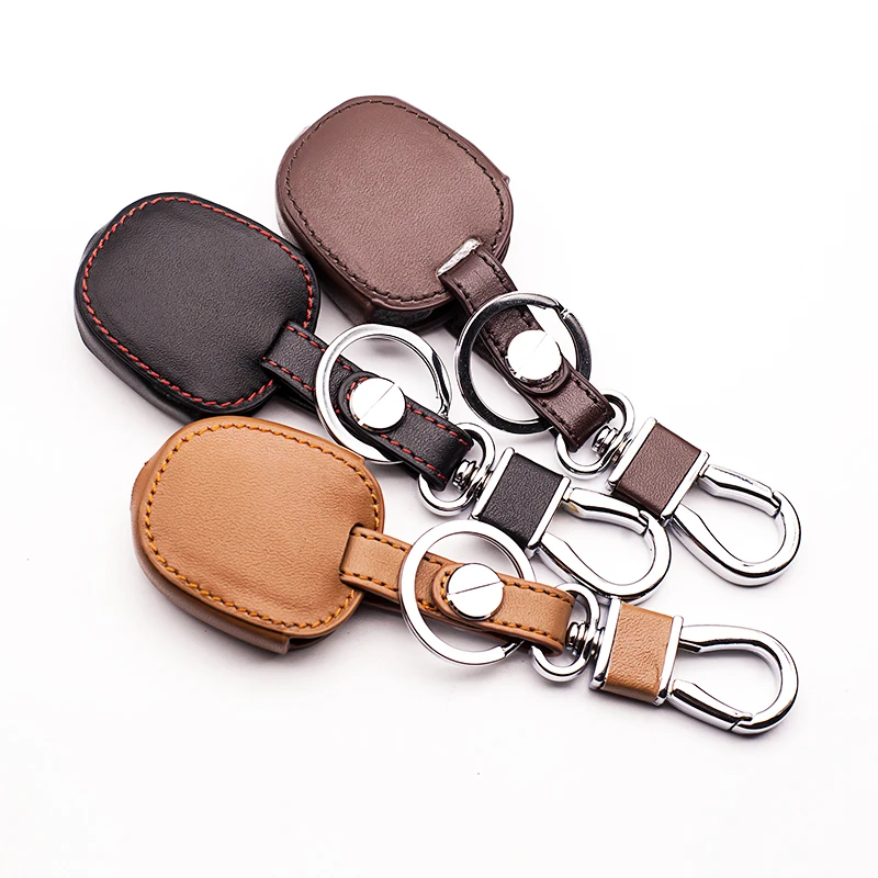 

Hot sale car-cover 100% genuine leather car key cover for Toyota Tarago RAV4 Corolla Camry ,3 Button leather car remote key case