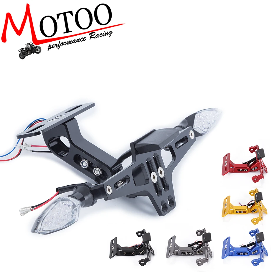 Универсальный алюминиевый мотоциклетный регулируемый угол Номерного Знака