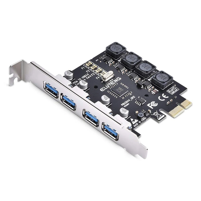 

Плата расширения USB3.0, независимый источник питания, плата расширения Pci-E-USB3.0, подходит для Windows 10/8.1/8/7/Xp