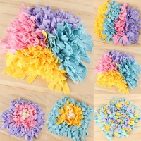 dog snuffle mat hand woven dog sniffing pad soft pet nose work smell snuffle mat dog training feeding foraging skill blanket