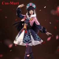 cos mart hot game genshin impact yunjin cosplay costume sweet lovely uniform dress female activity party role play clothing s xl