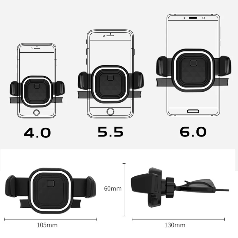 Портативный автомобильный держатель для телефона с CD-слотом подставка Xiaomi Redmi Note