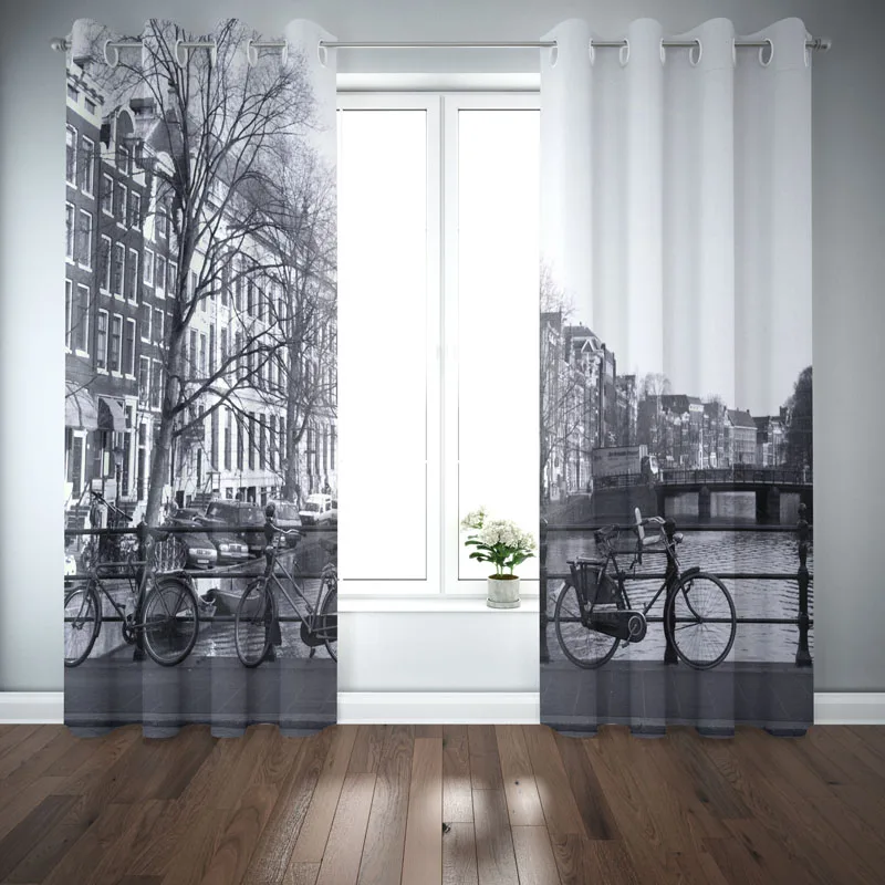 Пользовательские Черно белые строительные обои 3d настенная Фреска уличная моста