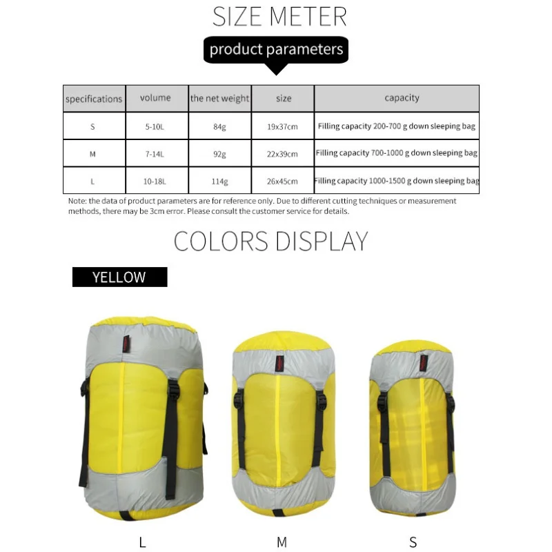 

Compression Sleeping Bag Stuff Sack Convenient Lightweight Sleeping Bag Storage Package Camping Hiking