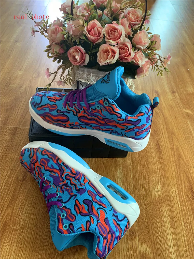 Couple shoes exclusive new unisex sneakers basketball shoes men's casual shoes colorful cloth design high elastic air cushion