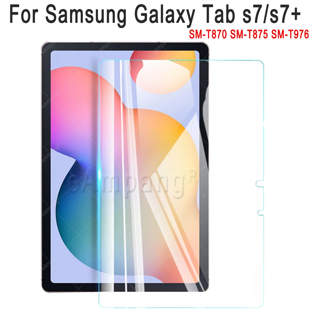 

Tempered Glass For Samsung Galaxy Tab S7 S7+ Plus Screen Protector SM-T870 SM-T875 SM-T976 0.33mm 9H HD Explosion-Proof Film