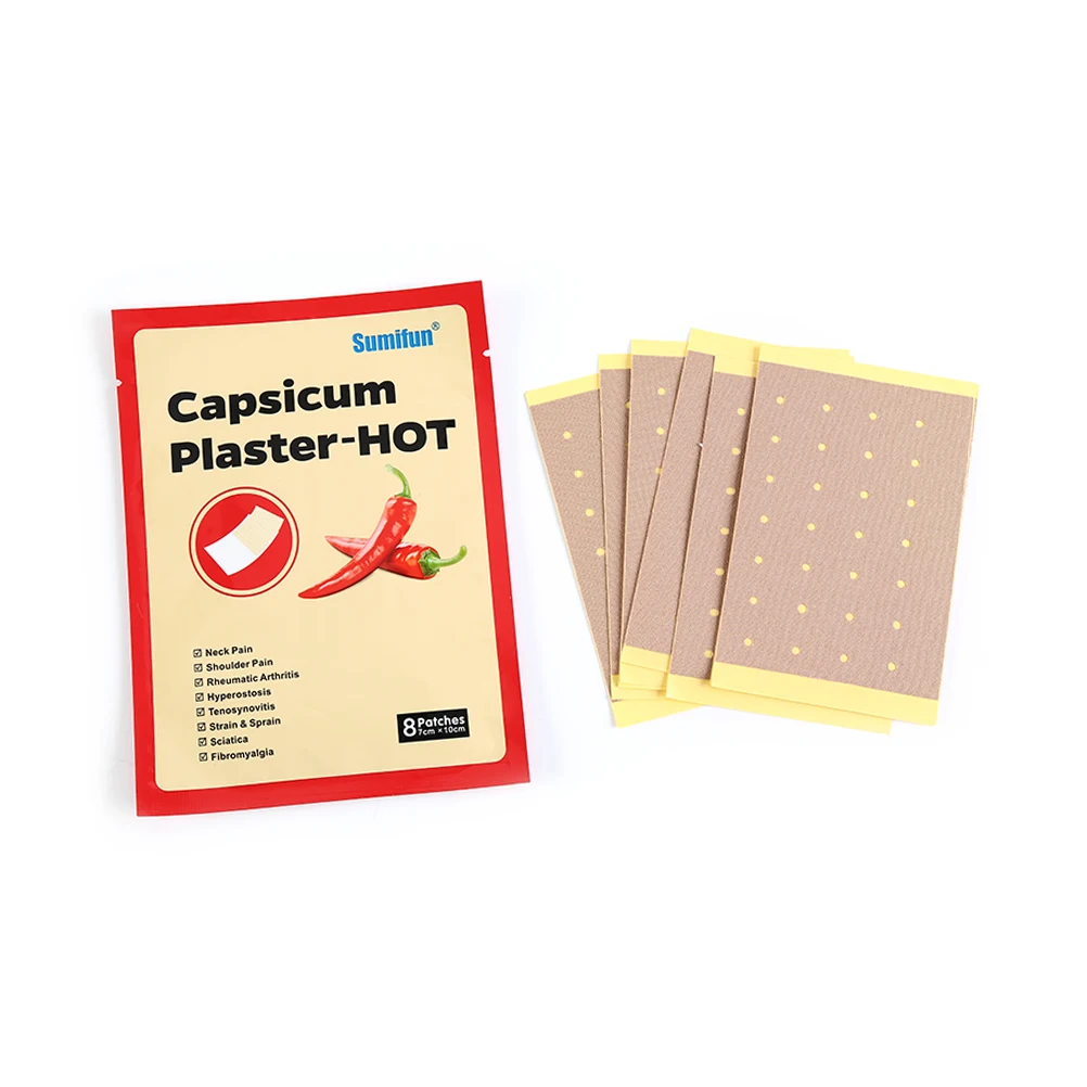 8 шт Перец выпуск Расслабляющее массажное штукатурки длинноволновой части