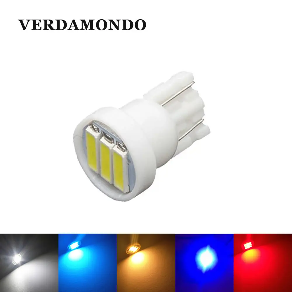 Светодиодные Автомобильные лампы T10 W5W 3 7020 SMD 1 шт. для чтения поворотники