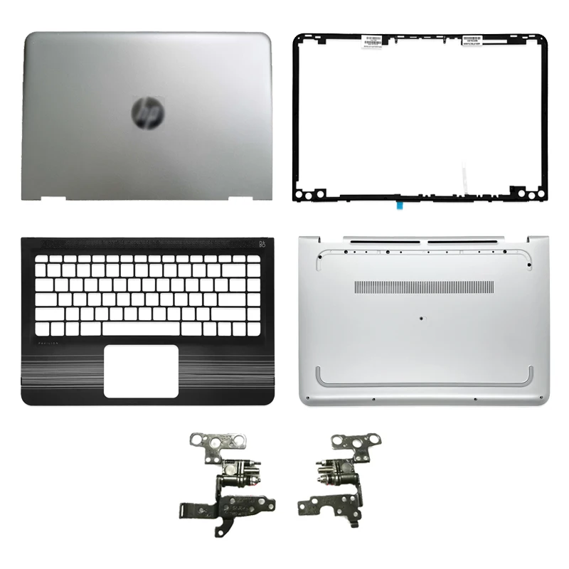 Новая задняя крышка ЖК-дисплея/передняя рамка/петли/Упор для рук/нижний чехол HP