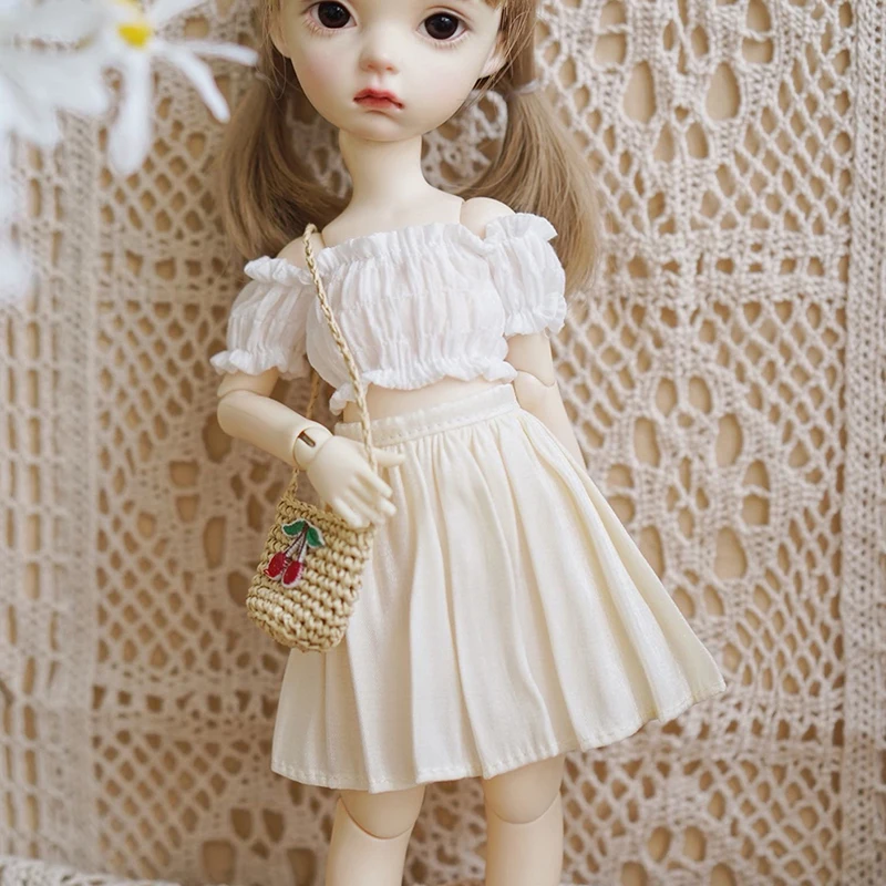 

1Pc Fashion 1:6 1:12 Doll Accessories Lady woven Bag Purse Accessories Dollhouse Kids Toy