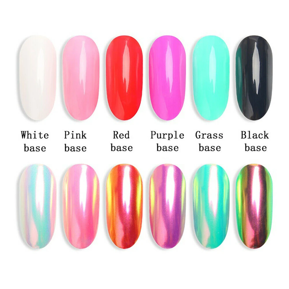 Порошок для ногтей хромированный Красочный Блестящий Гель лак стойкий