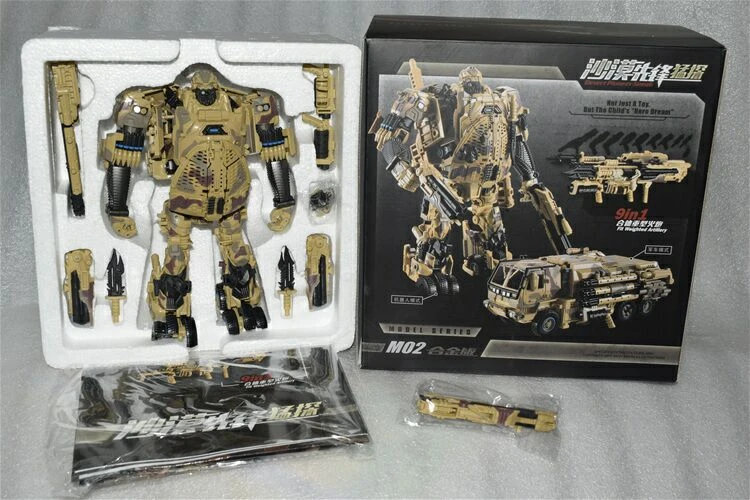 With Retail Box Трансформация Робот WJ M02 камуфляж дым ДЕТЕКТИВНАЯ модель грузовика фигурка сплав Модель Коллекция игрушек подарки - Цвет: With Retail Box