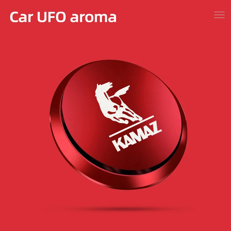 

For KAMAZ TRUCK TYPHOON 5320 54907 5490 6460 A2 Car logo Car Air Freshener Perfume Dashboard Fresh Car Fragrance UFO Shape
