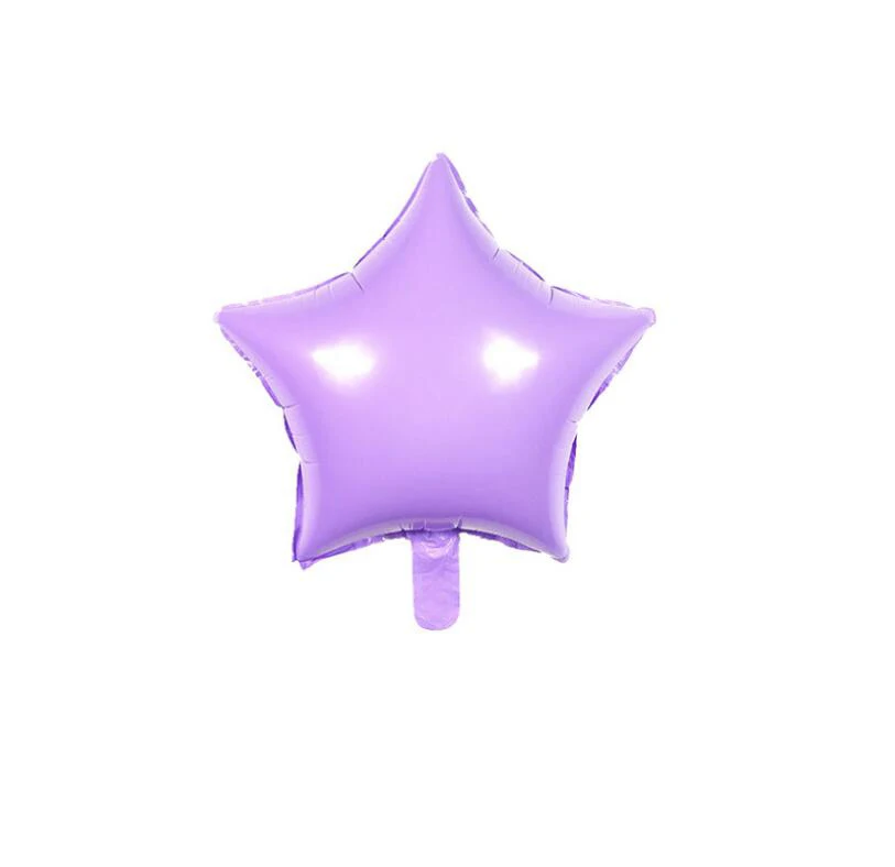 purple Новинка, 5 шт., 18 дюймов, макарон, конфетный цвет, звезда, сердце, фольгированные фигурные шары, день рождения, вечеринка, вечеринка, девочка, свадебные украшения воздушные шары - Цвет: purple