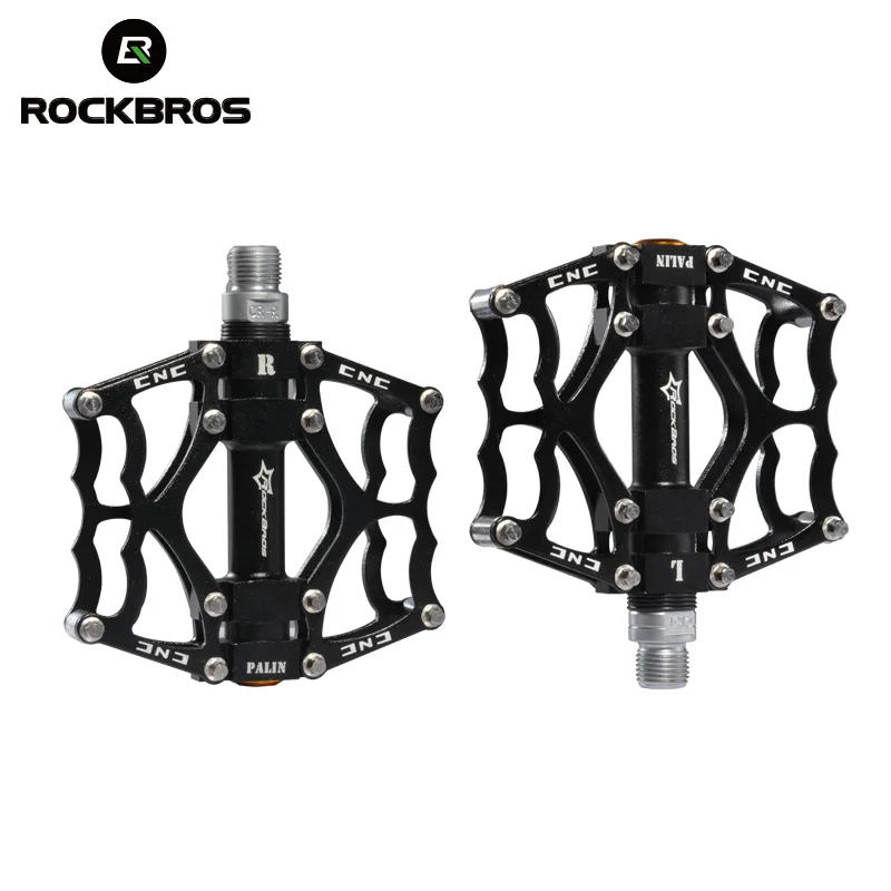 ROCKBROS, педаль для горного велосипеда, MTB, дорожный велосипед, ультралегкие педали, ось из алюминиевого сплава, 9/16 дюймов, велосипедная seальд, подшипник, педаль BMX