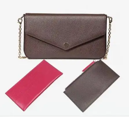2019 Новая мода POCHETTE FELICIE сумка цепь из трех частей Высококачественная настоящая