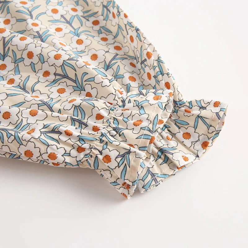 Винтажный цветочный комбинезон для маленьких девочек одежда новорожденных боди