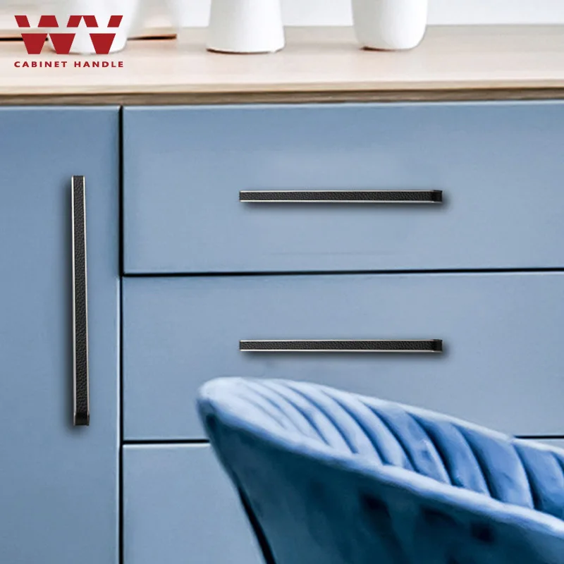 WV американские кожаные ручки для мебели мягкие минималистичные дверного шкафа и