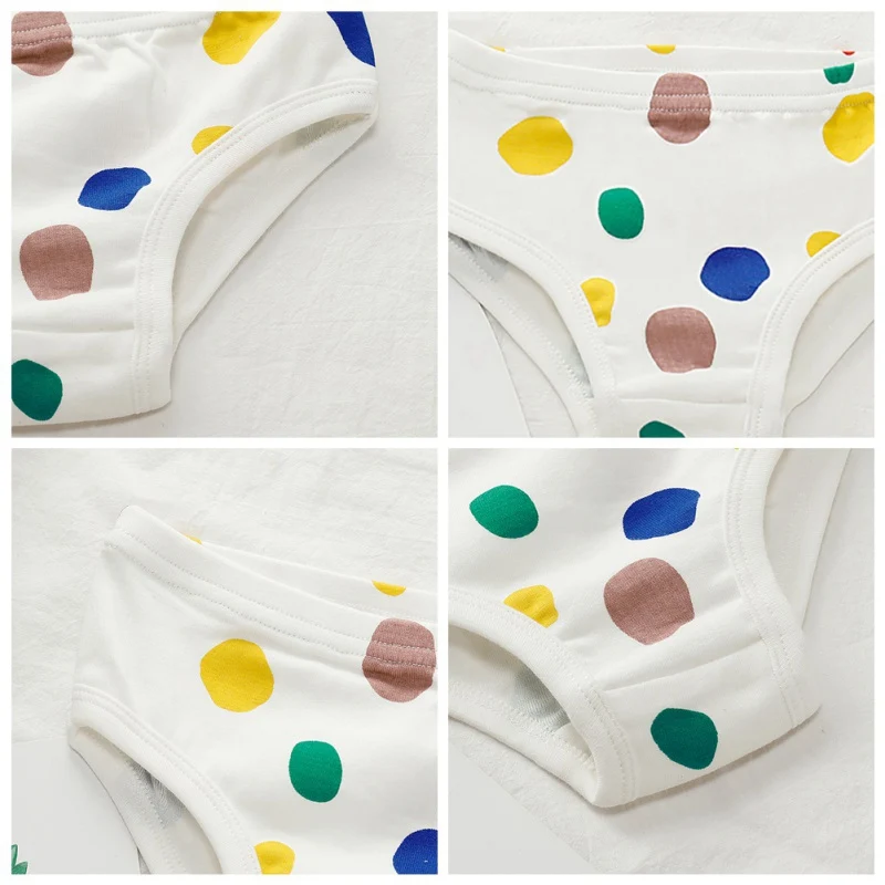 6 шт./лот Хлопковое детское нижнее белье для девочек с милым мультяшным дизайном