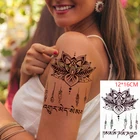 Водостойкая Временная тату-наклейка, Ханна, цветок, тотем, буква, искусственная тату флэш-тату, тату на руку для мужчин и женщин