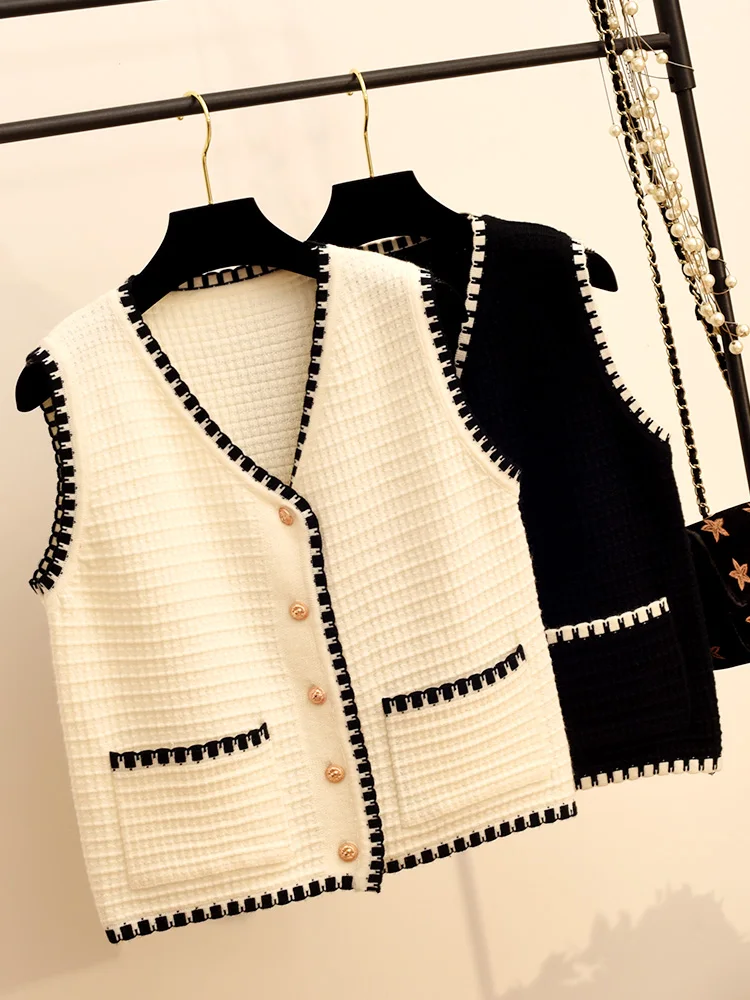 Женский жилет весна 2021 Свободный свитер женская мода кардиган верхняя одежда