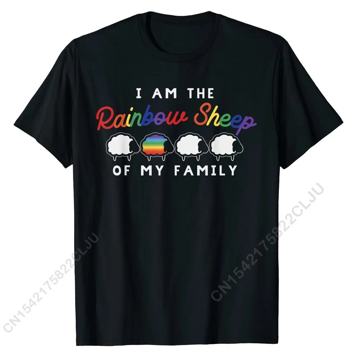 

I Am Rainbow Sheep Of My Family Shirt LGBT Gay Lesbian Pride T-Shirt Brand Man T Shirt Cotton T Shirt Personalized