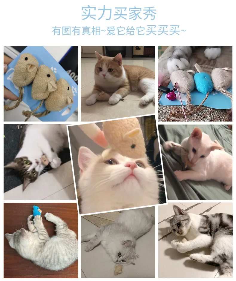 

Catnip Mouse Cat Toy Interactive Fleece Plush Simulation Mice Cat Scratching Toy Teeth Cleaning SelfPalying Toys for Cats Kitten