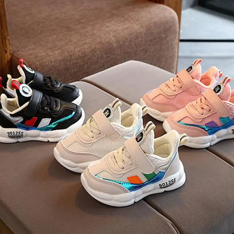 Детские Нескользящие кроссовки дышащие сетчатые спортивная обувь для