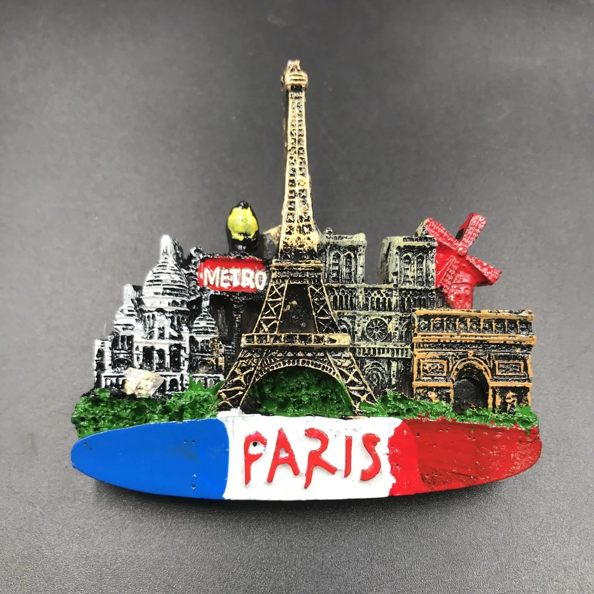 Франция Париж EiffelTower смолы холодильник наклейки 3D Сувенирный плоский магнит на