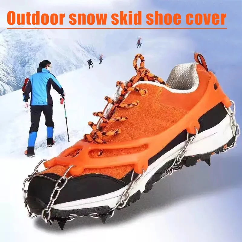 8 Claw Shoe Ice Claw Anti-skid Boots Crampons Outdoor Rock Climbing Shoes Accessories Hike Mountaineering EDF88