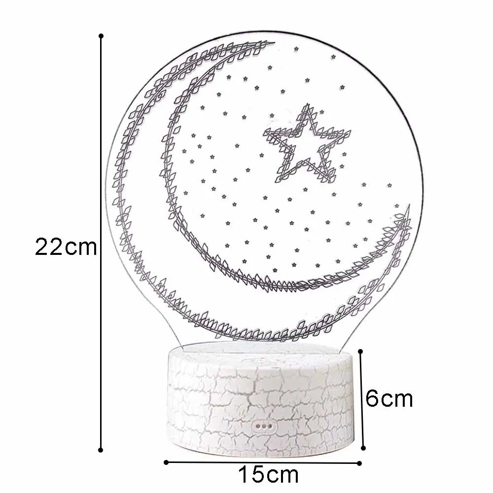 

LED Light Moon Stars Night Lights Remote Control Desktop Home Decoration Colorful Led Lamp Islamic Eid Mubarak Ramadan Gifts