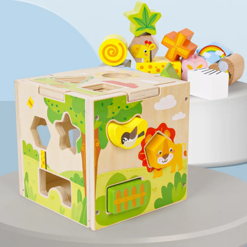 

Infant and Toddler Shape Paired Building Blocks Toys 1-2-3 Years Old One-and-a-half Years Old Baby Puzzle Toys