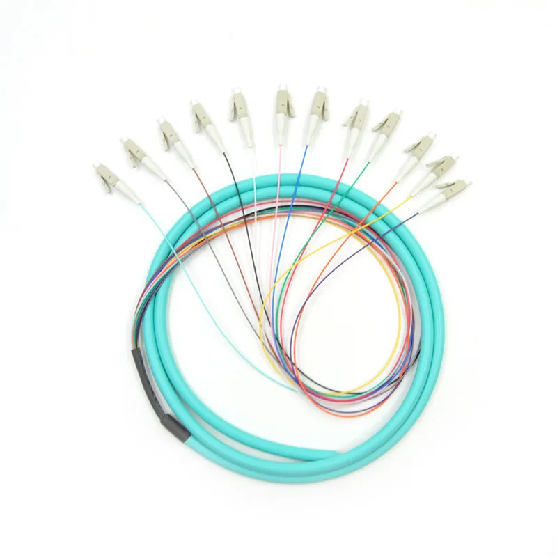

1/5/10 шт. 12 волокон Pigtail LC 50/125 Multimode OM3, 12-жильный волоконно-оптический Pigtail